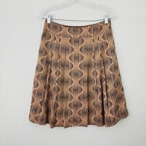Rope Picnic Brown Retro Style Pleated Skirt Women’s Size 10